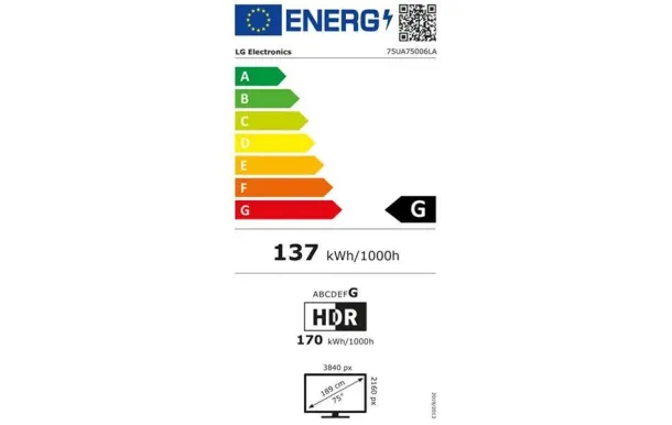 LG Téléviseur UHD 4K LG 75UA75006LA